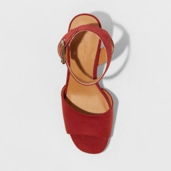 Universal Thread Megan Heeled Pump Sandals Red - Picture 5 of 5